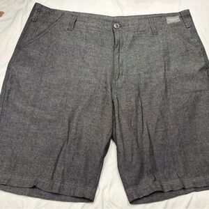 Paulo Solari Men's Charcoal Flat Front Golf Shorts Size 42 Waist Cotton Blend